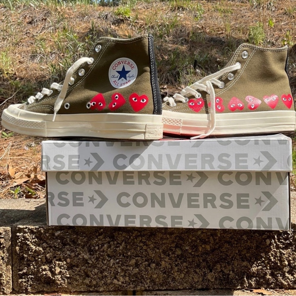 Comme de garçon green converse